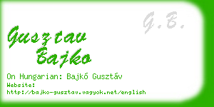gusztav bajko business card
